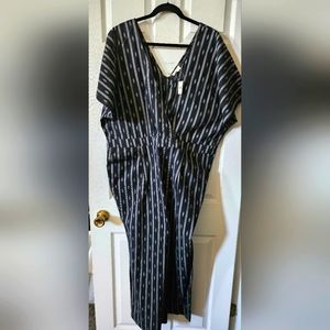 SOLD ---- World Market Jumpsuit, Black White Print, L/XL